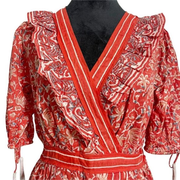 NEW Cleobella Size Medium Dress Wrap Mini Short Blair Tassel Cuff - Picture 4 of 16